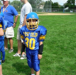 Me in my rookie year of football.